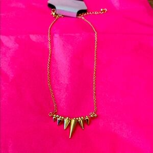 Apt 9 Gold  tone Spike Necklace NWT